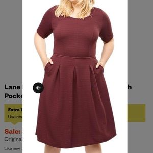 Lane Bryant Fit and Flare dress. Perfect fabric and color.